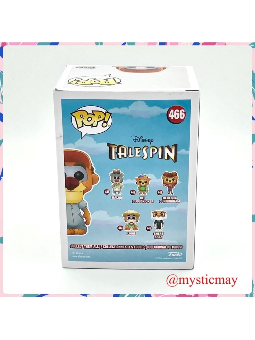 2018 Funko POP Disney TALESPIN 466 WILDCAT the Mechanic Vinyl Figure w Box